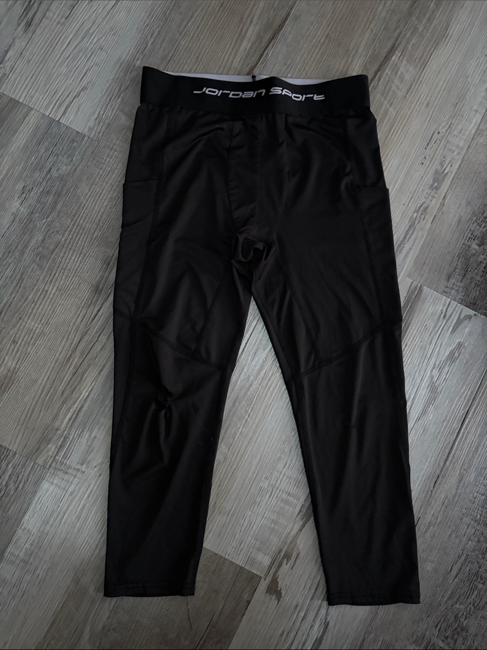 Jordan Boys Dri-Fit Black Tights Size L